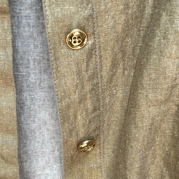 Boston Proper Metallic Brushed Linen Utility Jacket Women’s - Picture 9 of 11